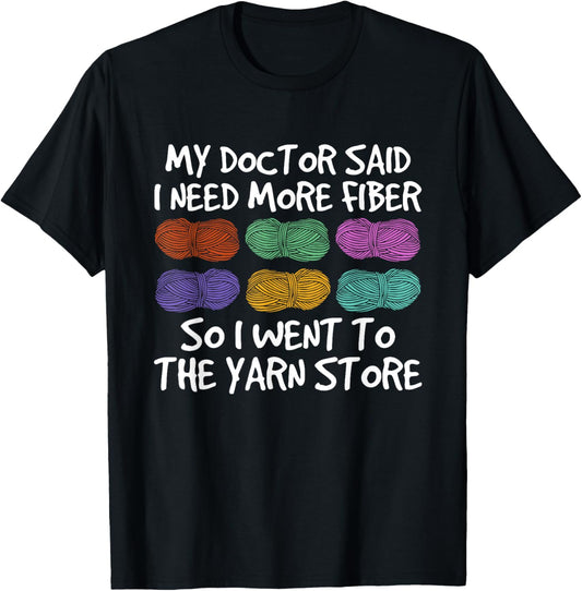 Funny Fiber Knitting Joke, Yarn Crochet