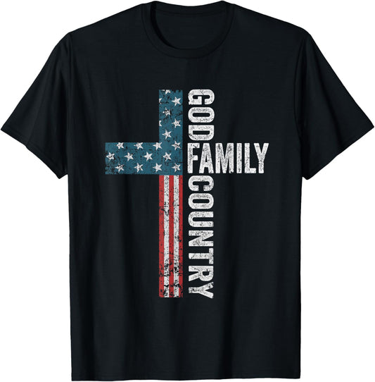 God Family Country Patriotic Freedom Christian Usa Cross