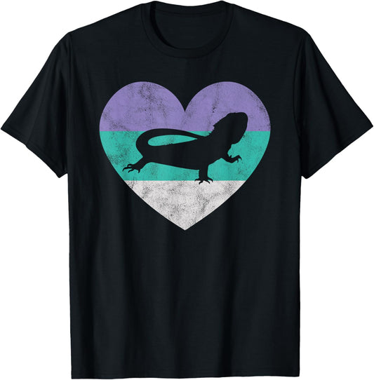 Bearded Dragon Gift Shirt For Women & Girls Retro Cute