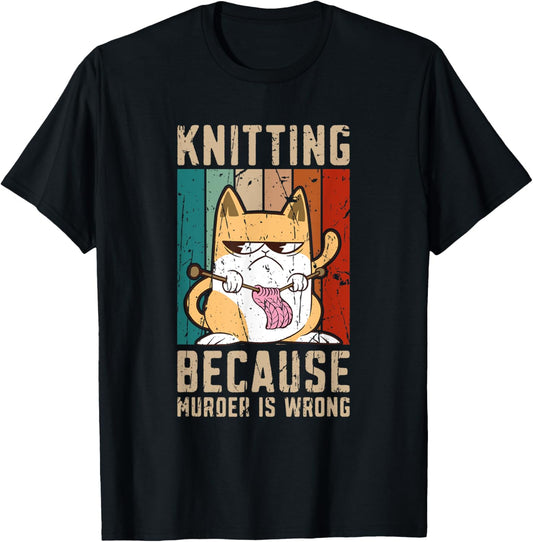 Knitting because murder is wrong - Yarn Wool Crocheting