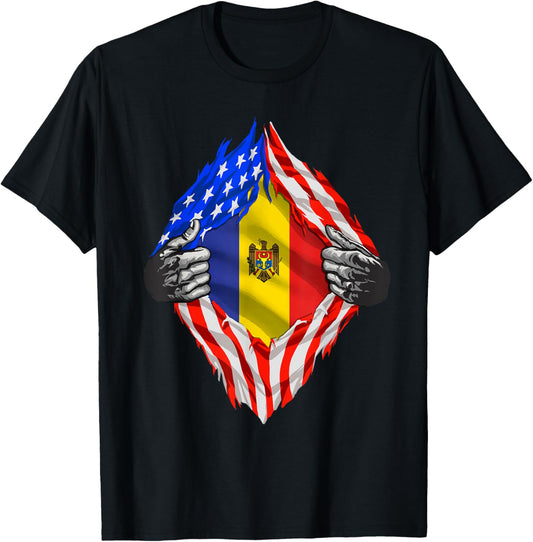 Super Moldovan Heritage Moldova Roots Usa Flag
