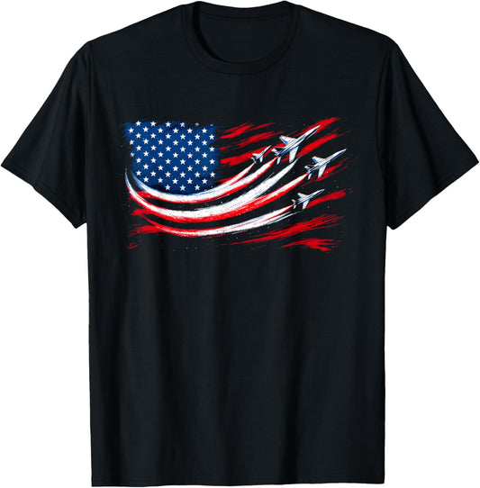 American Flag Aviation Pilot Fighter Jets 4Th Of July
