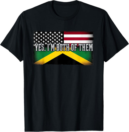 Half American Half Jamaican Usa Flag Jamaica Heritage Dna