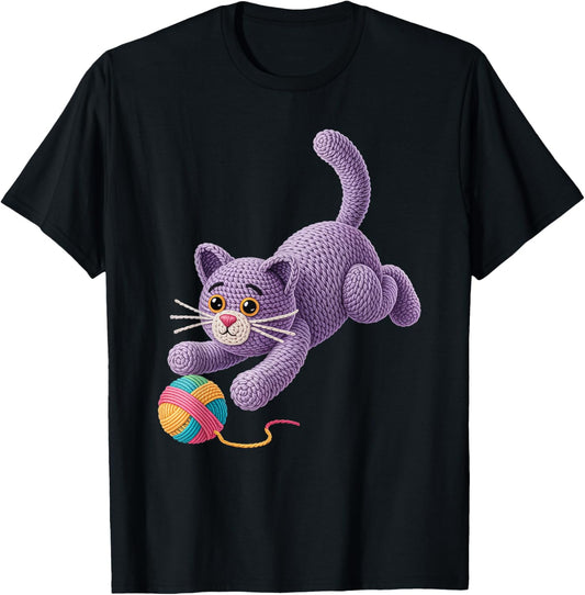 Cat Crochet Yarn Crocheting Crocheter Knitter