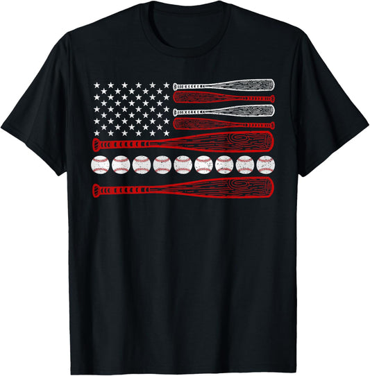 American Flag Baseball Red White Blue 4Th Of July Boys Men
