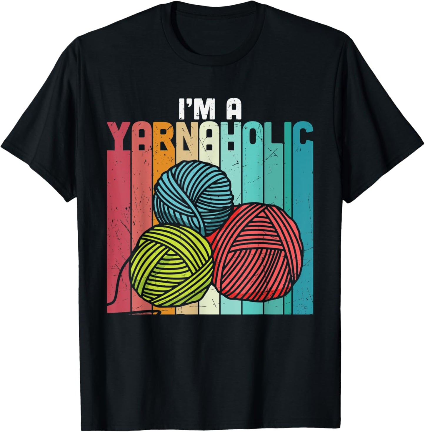 Yarn Addict Crafting T-shirt Crocheting Ladies Knitting