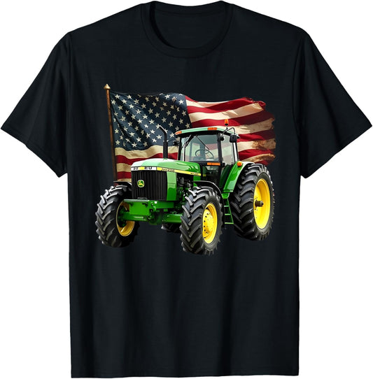 Agriculture Farm Tractor Usa Flag Tractor American Farm Usa