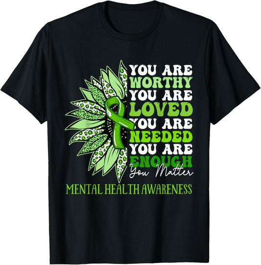 Sunflower Motivational Mental Health Awareness Men Women