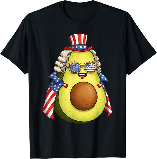 Cute Avocado American Flag Cape 4Th Of July America Usa Tees