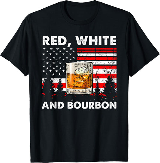 Red White And Bourbon Patriotic American Usa Flag