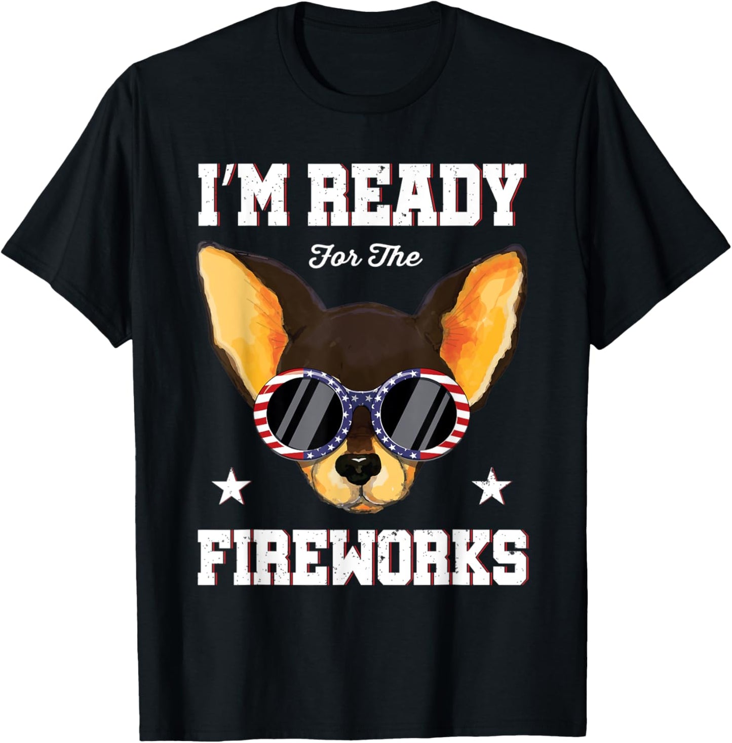 4Th Of July Shirt Chihuahua Funny Fireworks Usa Flag