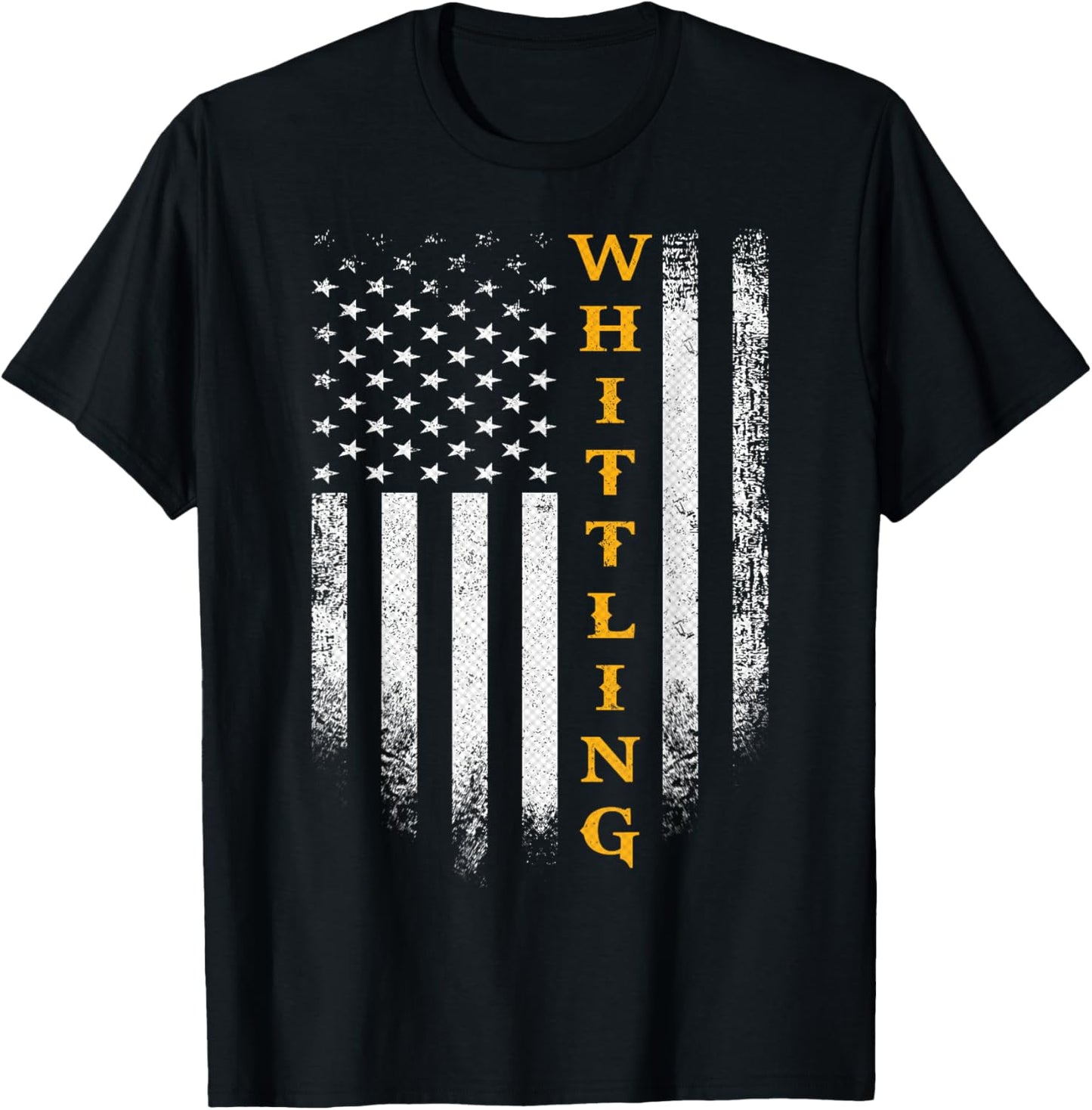 Vintage American Flag Woodcarving Whittling Funny Whittler