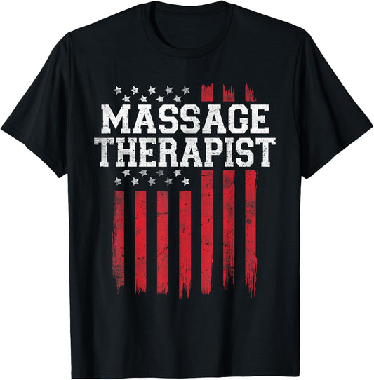 Massage Therapist Proud American Flag Usa Patriot Patriotic