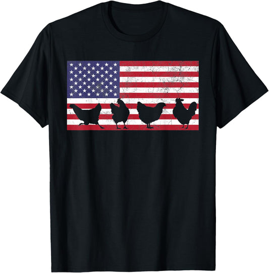 Fourth Of July 4Th Chicken Hen Farm American Flag Usa Women