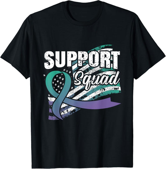 Anal Cancer Support Squad Usa Flag Awareness Ribbon