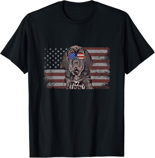 Neapolitan Mastiff Dog July 4Th Retro Usa American Flag