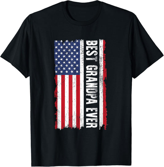 Best Grandpa Ever American Flag Granddad
