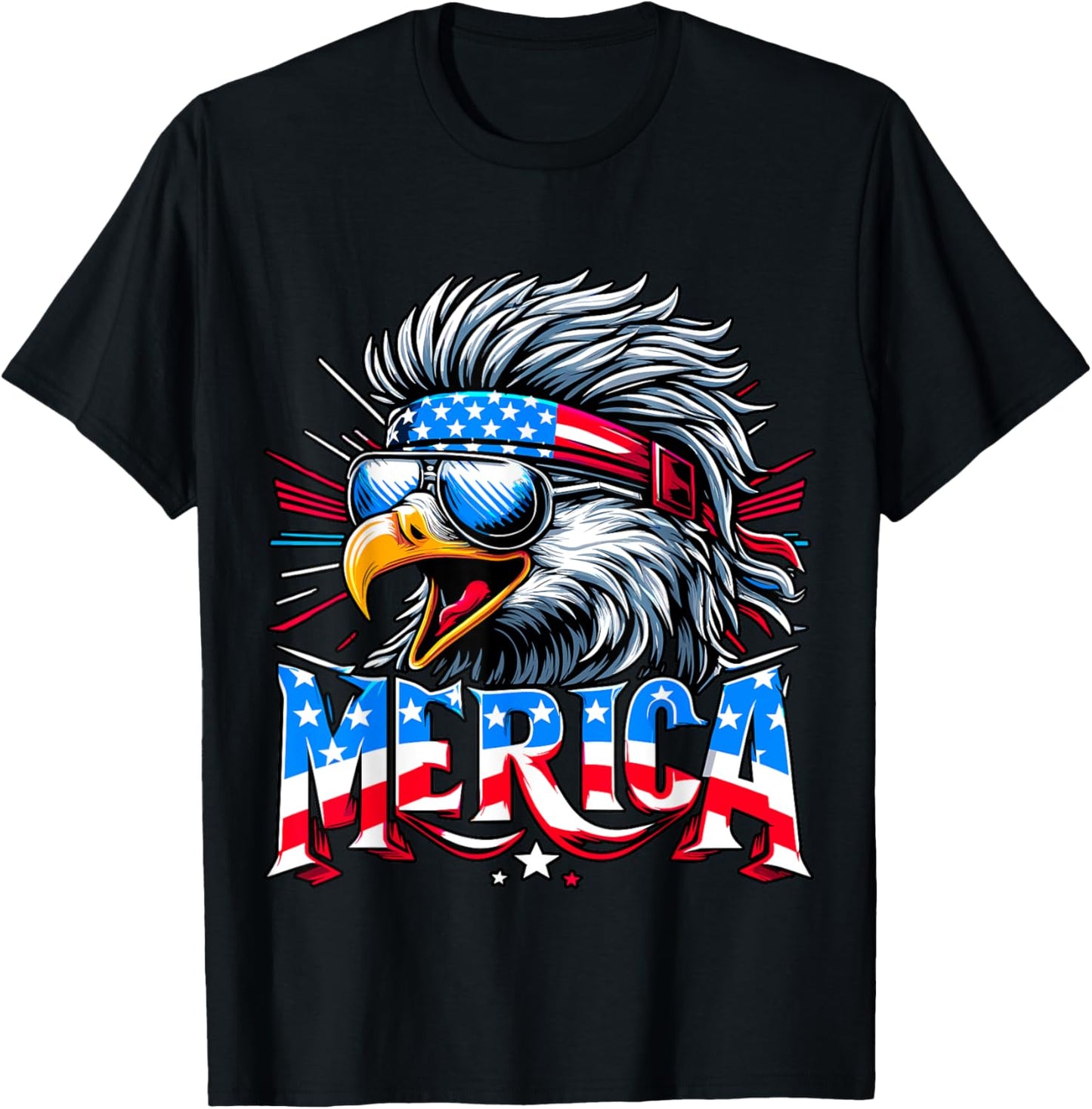 Merica Usa Flag American Bald Eagle 4Th Fo July