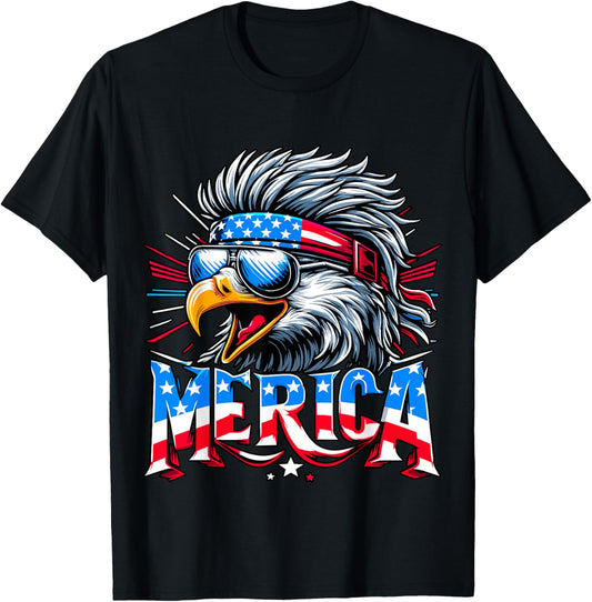 Merica Usa Flag American Bald Eagle 4Th Fo July