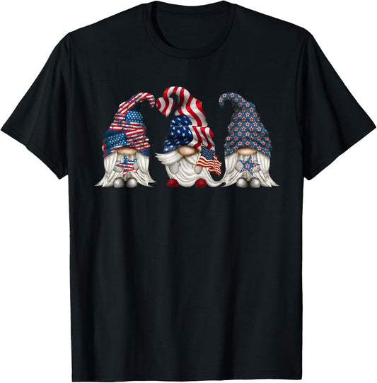 Patriotic Gnomes 4Th Of July Funny Gnome Love American Flag