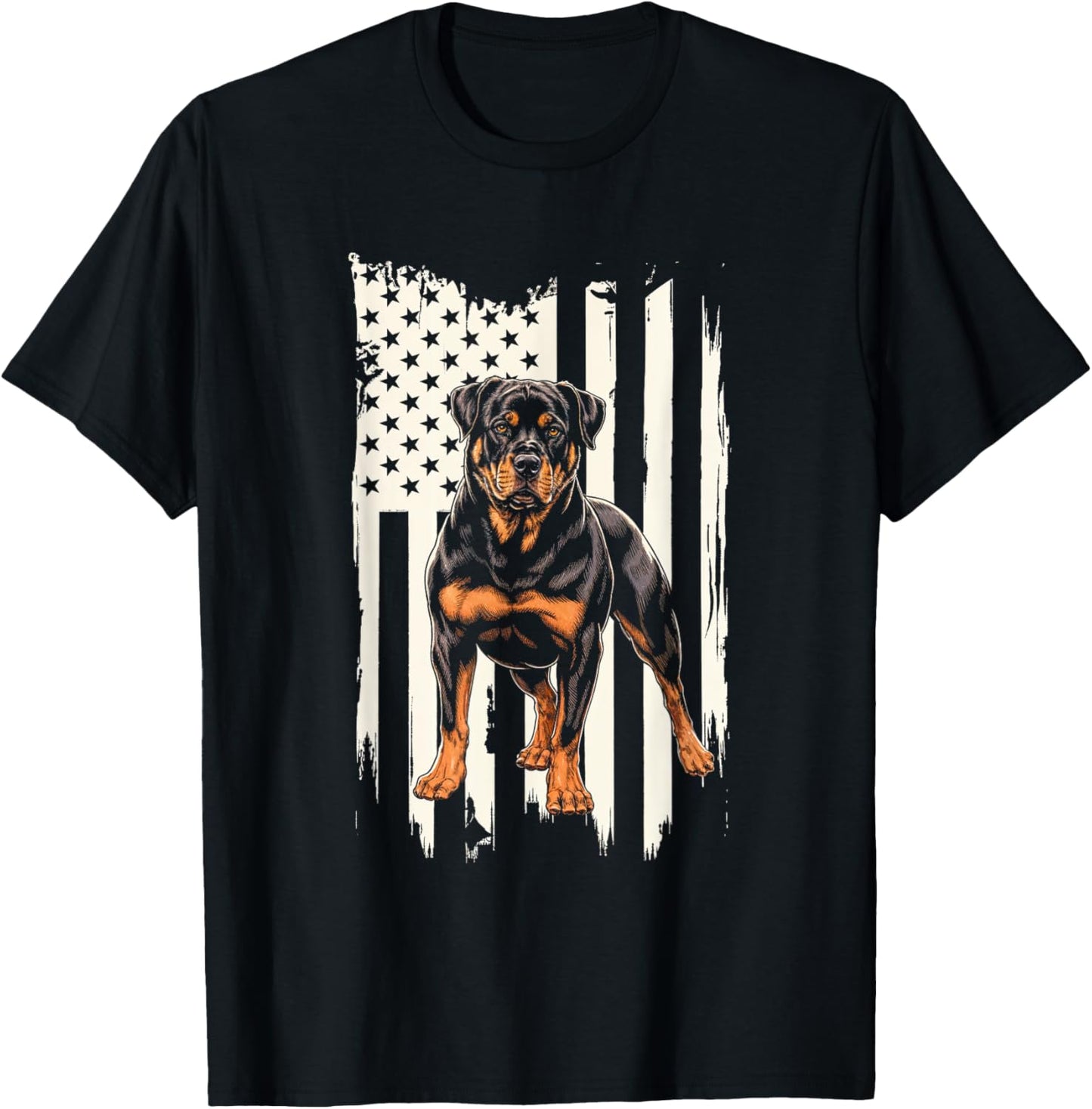Rottweiler American Flag Dog Patriotic Rottweiler