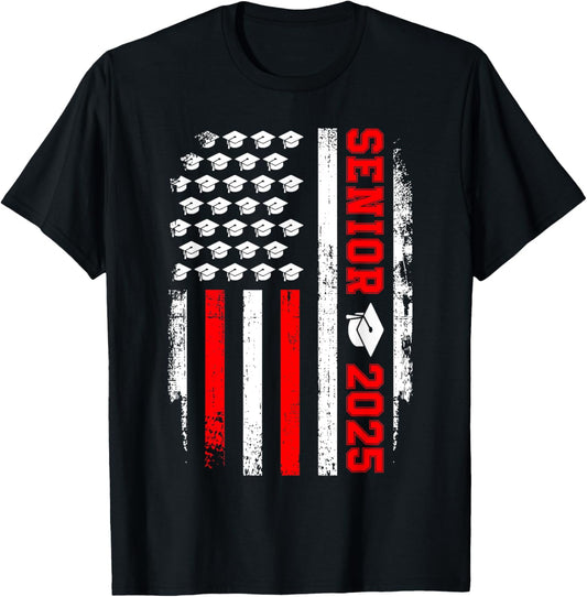Senior Year 2025 American Flag Usa Graduation Class Of 2025