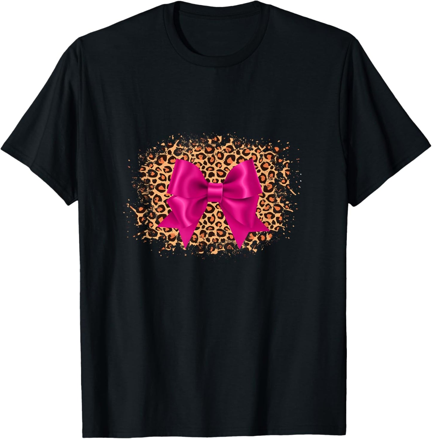 Pink Bow Leopard Cheetah Women Teens Y 2k Bow Ribbons print