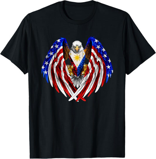 Filipino American Philippines Usa Flag Eagle T Shirt