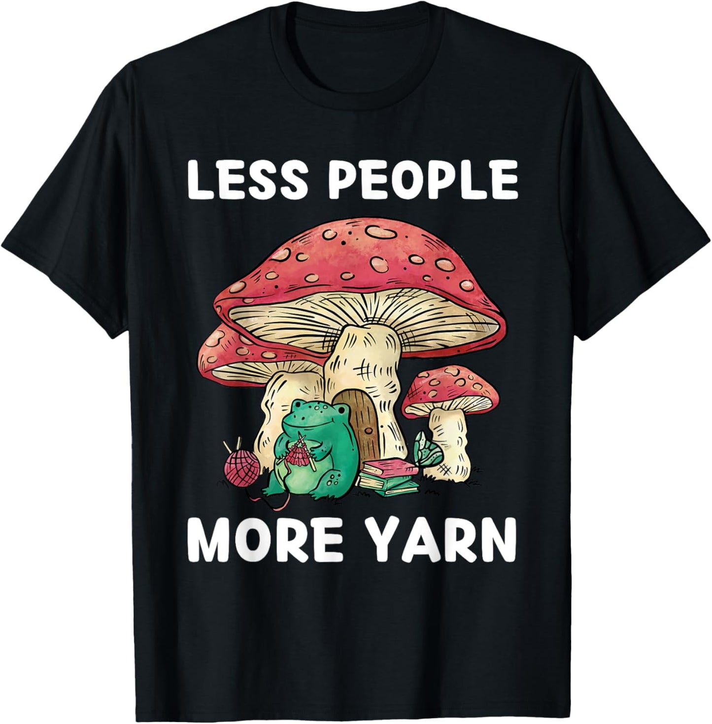 Cute Kawaii Frog Less People More Yarn
