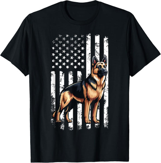 Patriotic German Shepherd American Flag 4Th Of July Shepherd