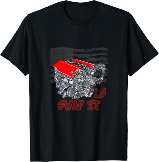 Car Enthusiast Engine Swap It Ls American Flag