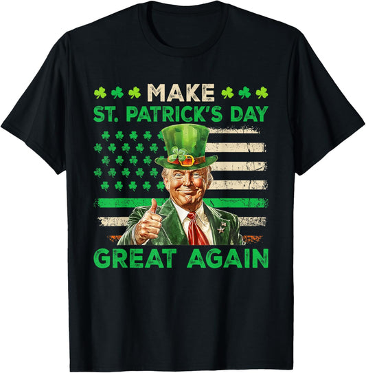 Make St Patricks Day Great Again Funny Trump Irish Usa Flag
