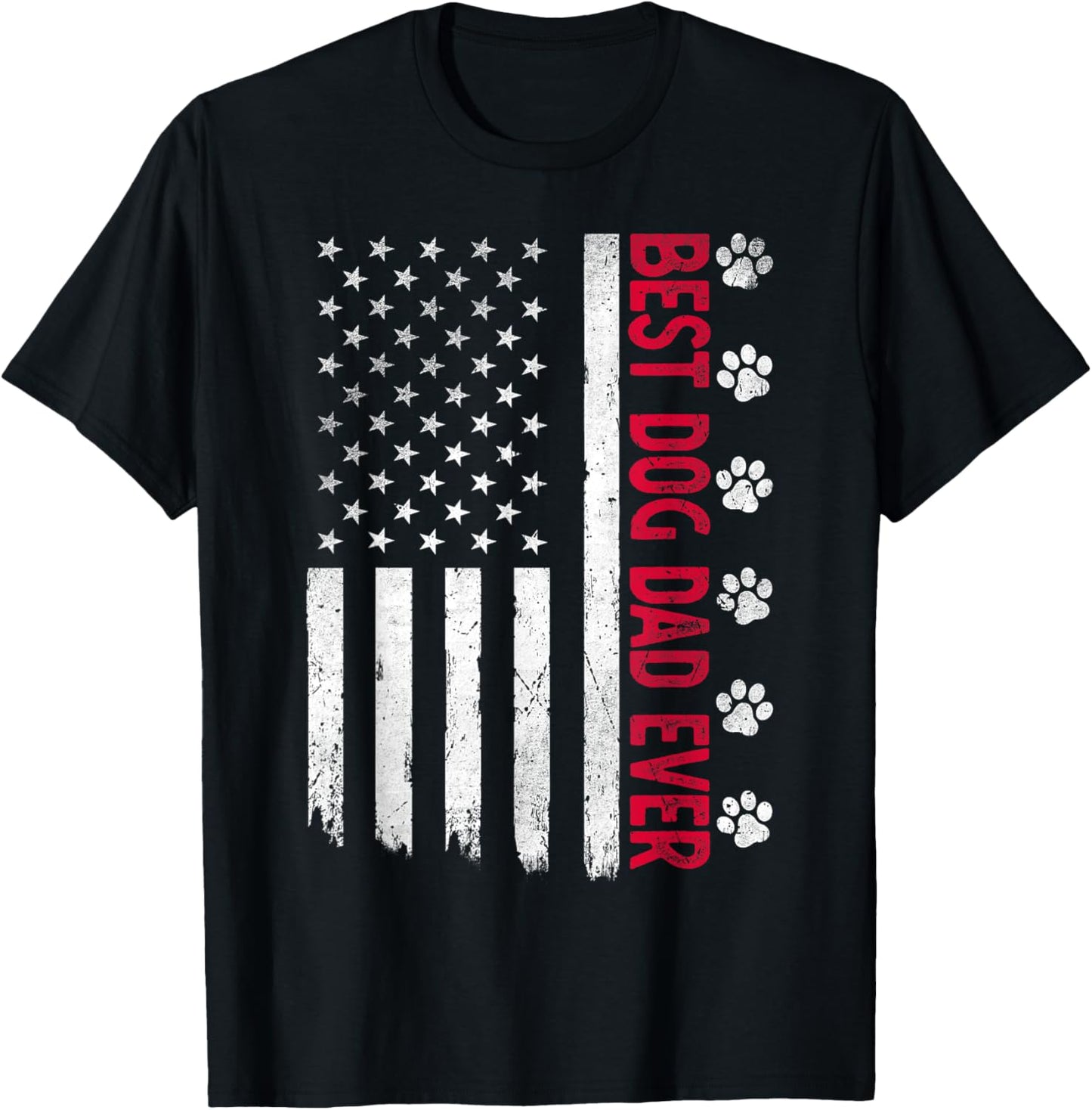 Best Dog Dad Ever American Usa Flag Fathers Day Dog Lover