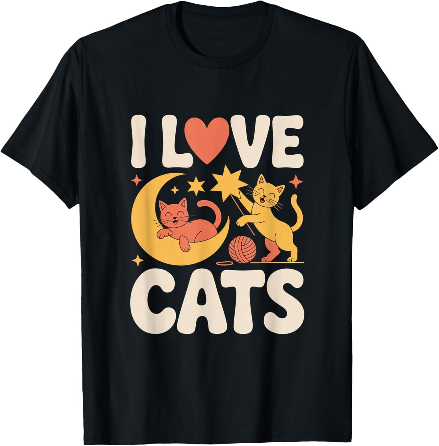 I Love Cats Moon Stars Yarn Whiskers