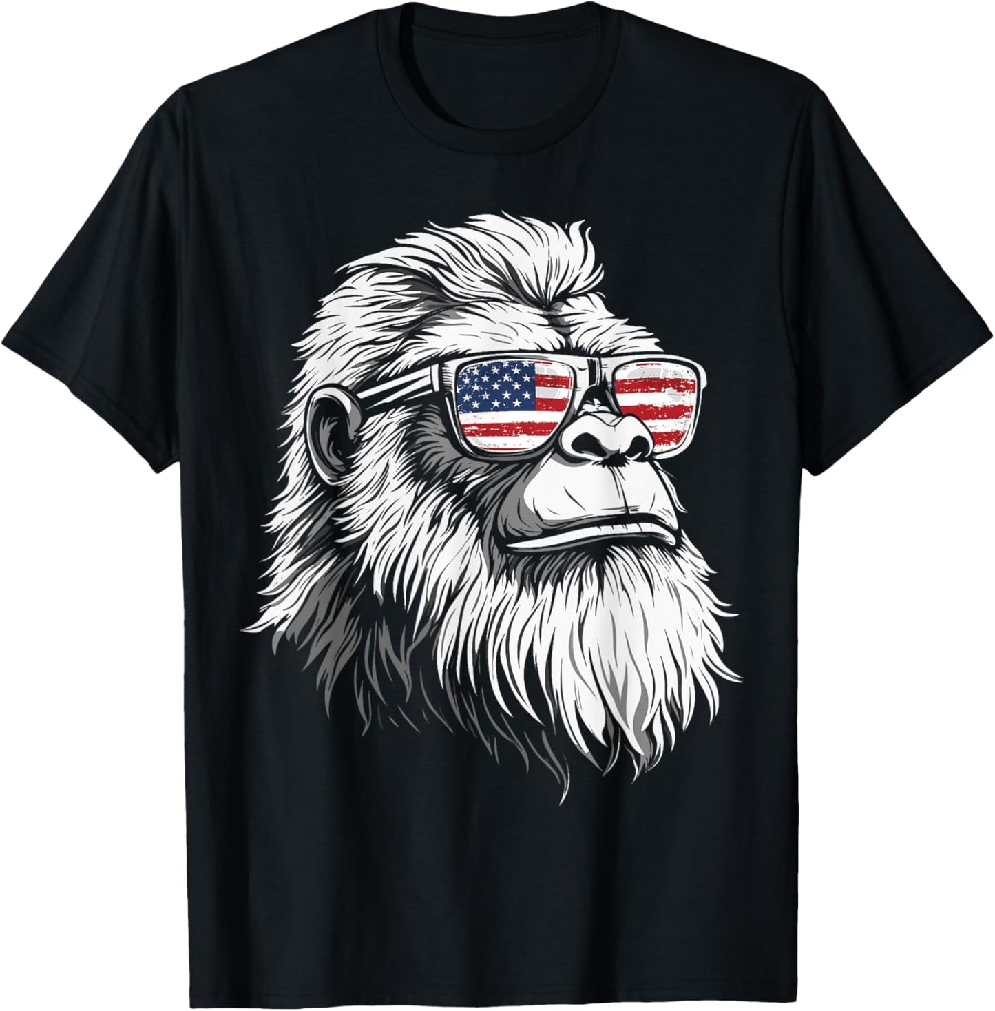 Bigfoot With Sunglasses Usa Flag