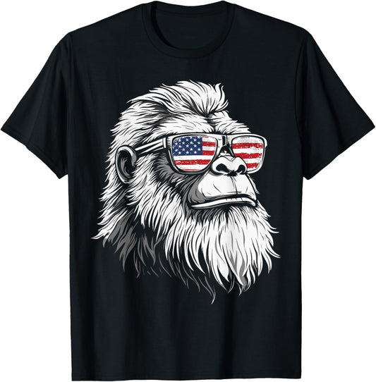 Bigfoot With Sunglasses Usa Flag
