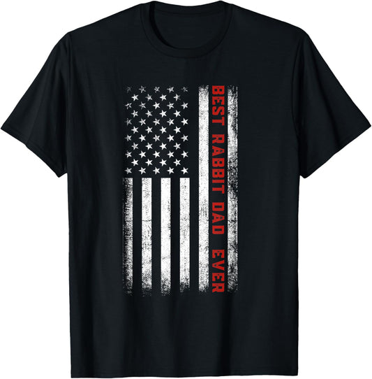Best Rabbit Dad Ever American Flag Rabbit Dad Fathers Day