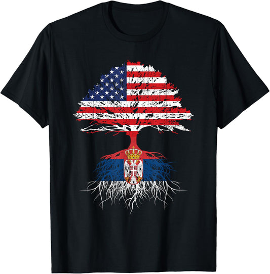 Serbia Roots Serbian American Flag Usa Citizenship Gift Idea