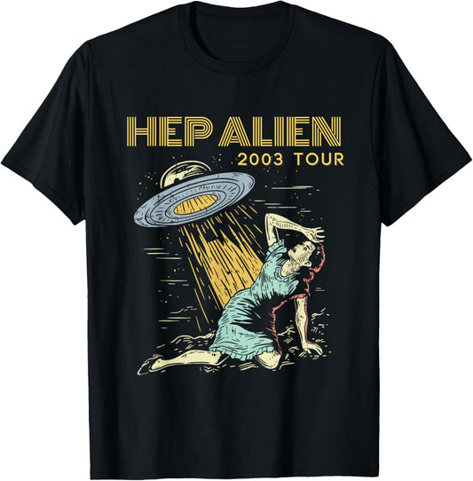 Smells Like Monday Hep Alien Band Tee Pop Culture Tee T Shirt,Black,Small
