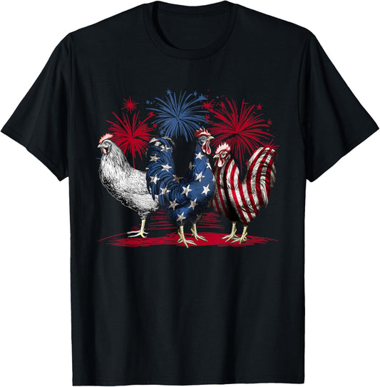 4Th Of July Chicken Patriotic American Flag Men Women