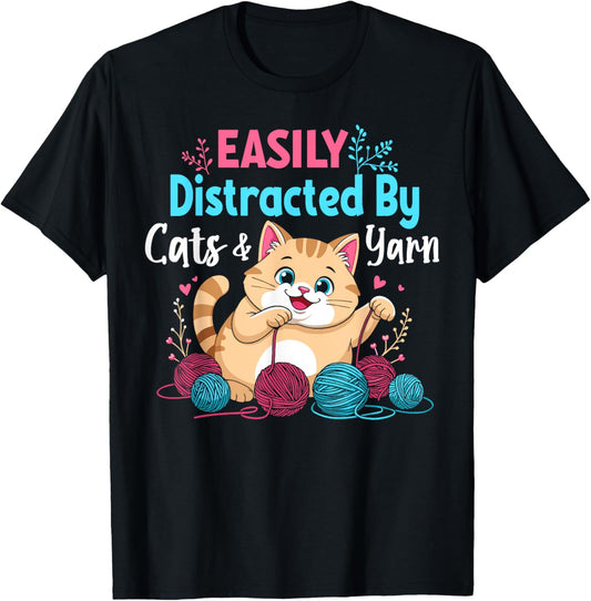 Easily distracted by Cats and yarn crochet cat crocheting