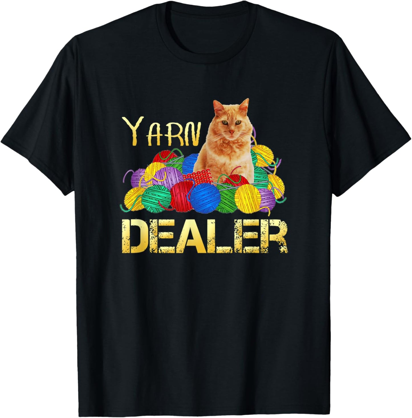 Funny Knitting Shirt, Yarn Dealer with Cat
