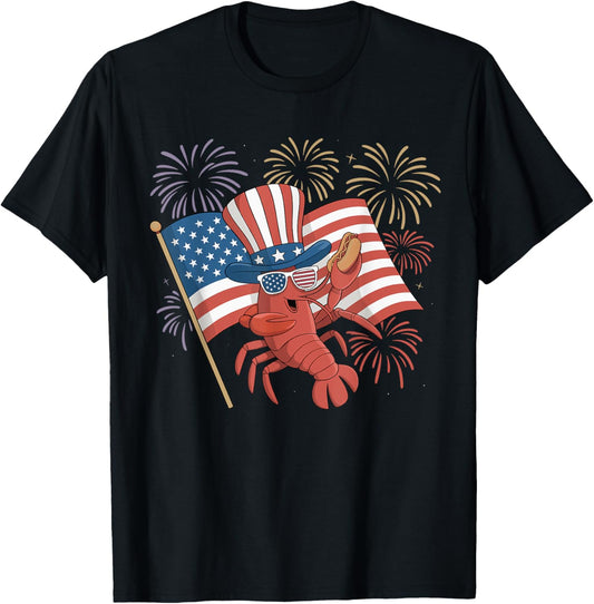 American Flag Crawfish 4Th Of July Patriotic Hotdog Usa