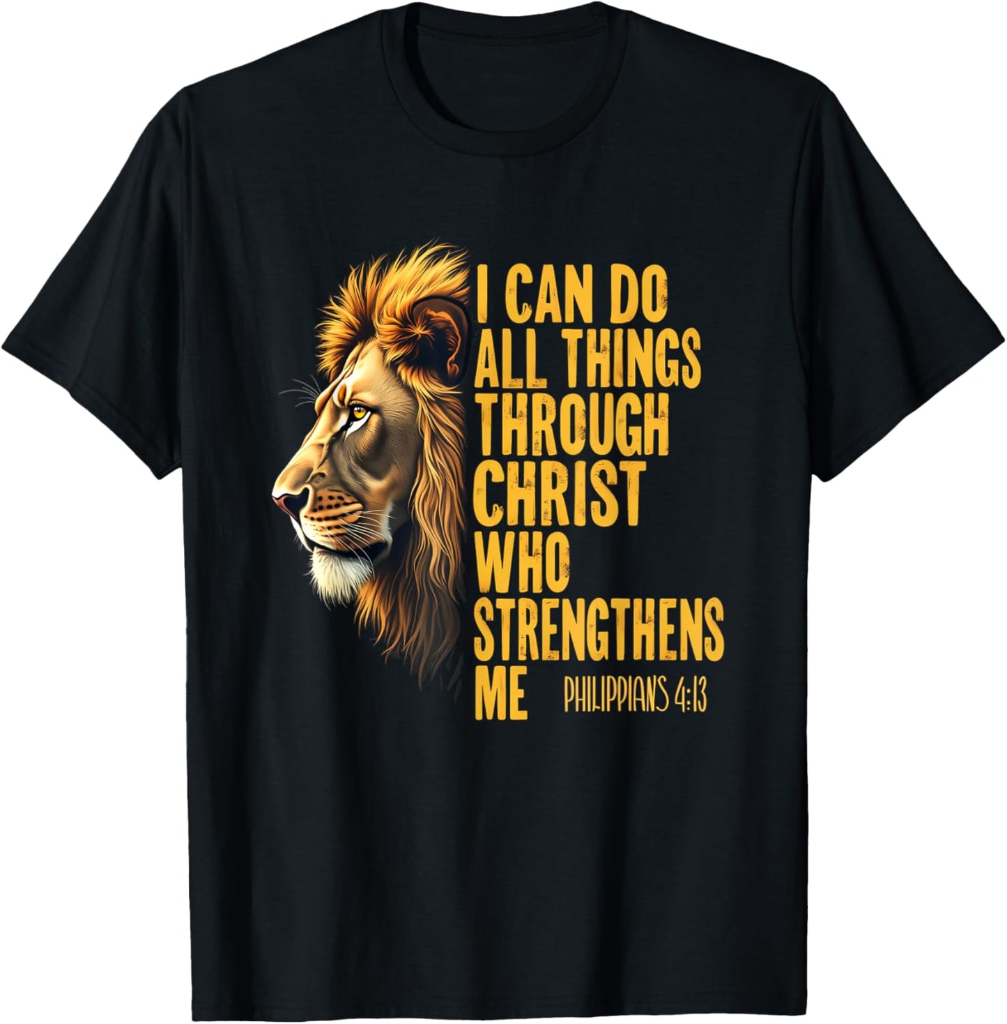 Philippians 4:13 Religious Lion Strengthens Christian 0HALDO