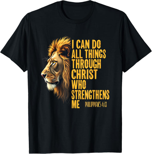 Philippians 4:13 Religious Lion Strengthens Christian 0HALDO