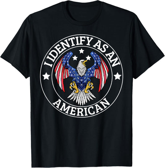 I Identify As An American Usa Flag 4Th Of July Eagle