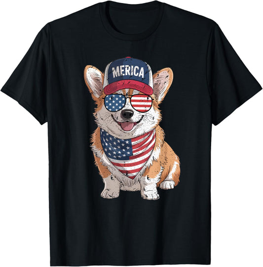 Corgi 4Th Of July Us American Flag Dog Patriotic