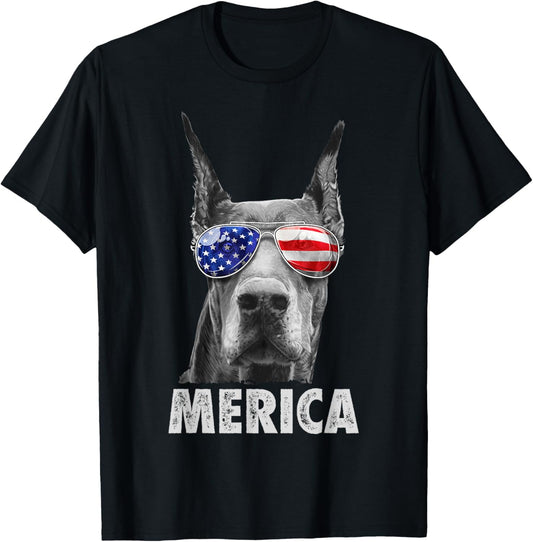 Doberman 4Th Of July Merica Men American Flag Sunglasses