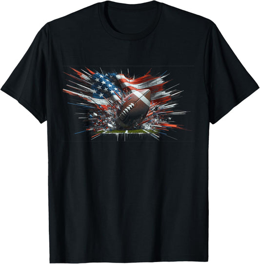 American Football 4Th Of July Men Usa American Flag Boys