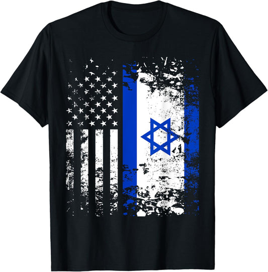 Proud Israeli Usa Flag Patriotic Pride American Israel Flag